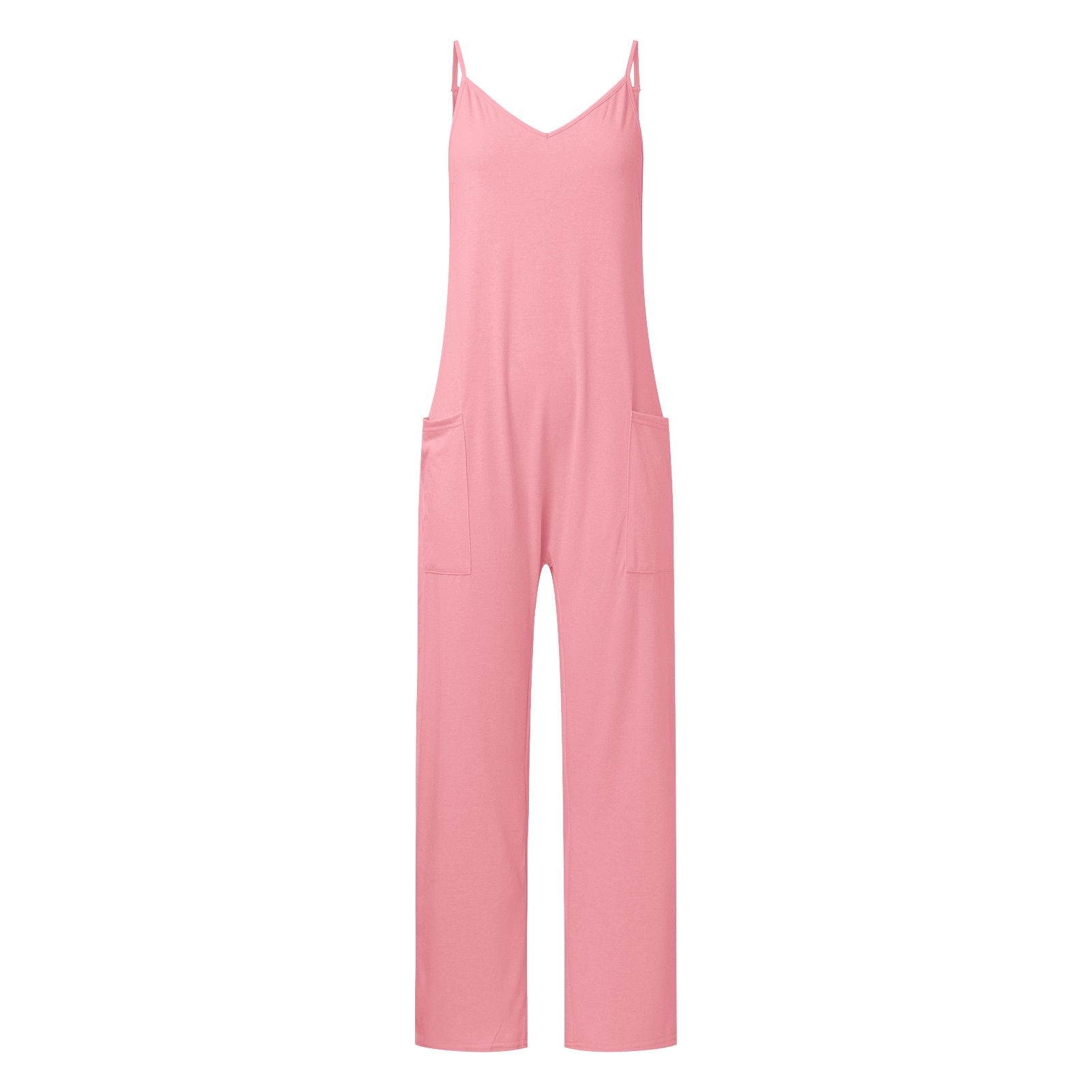 thumbnail image 4 of Mono holgado de verano para mujer 2025: tirantes, diseño con bolsillos grandes, tejido ligero de poliéster, tallas estadounidenses S-XXL, ideal para llevar en situaciones informales y de vacaciones., 4 of 5